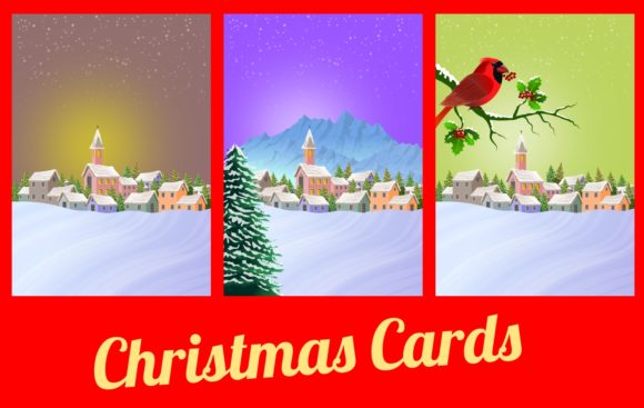 3 Christmas Cards Illustrations for Seasonal Branding