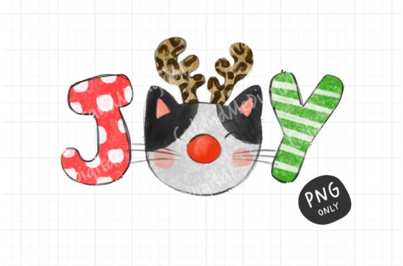 Cat Christmas Sublimation Illustrations for Local Branding