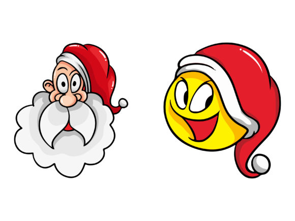 Christmas Bundle Santa Claus Yellow Illustrations