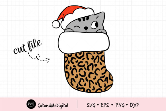 Christmas Cute Cat Illustration Review