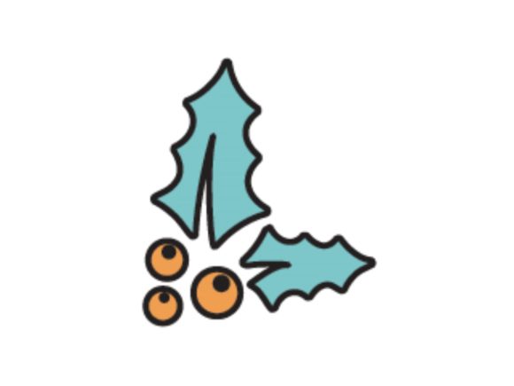 Christmas Illustration Cheery Blue Leaf Review