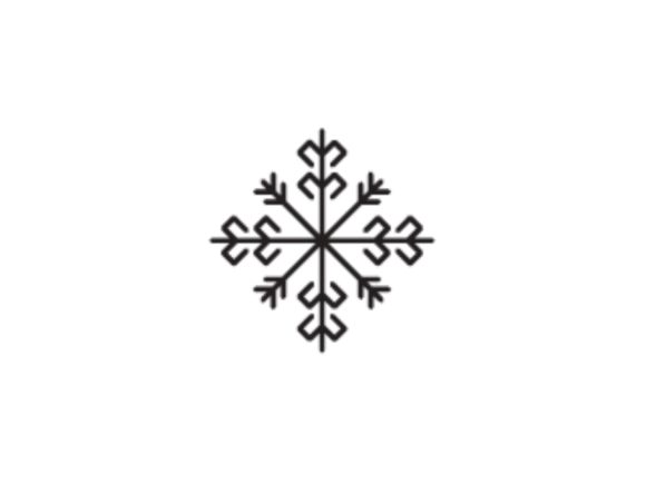 Christmas Illustration White Snowflake for Branding and Marketing