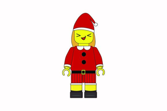 Christmas Lego Avatar with Santa Costume Illustrations