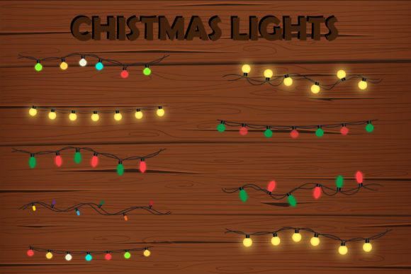 Christmas Lights for Decoration Illustrations