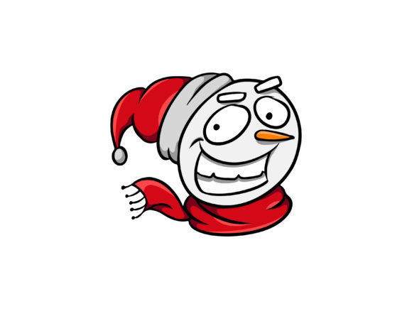 Christmas Snowman Head Illustrations