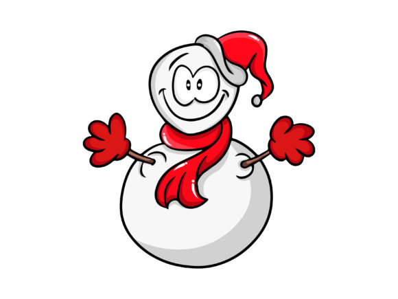 Christmas Snowman Hug Illustrations