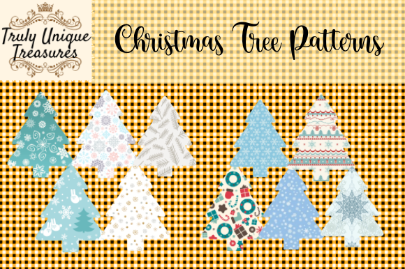 Christmas Trees - Patterned Illustrations
