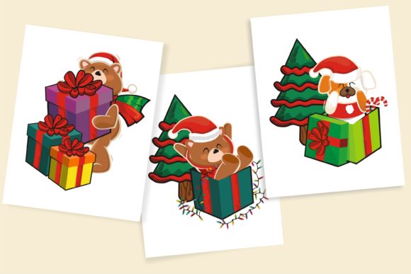 Cute Animal and Christmas Gift Illustrations for Local Branding
