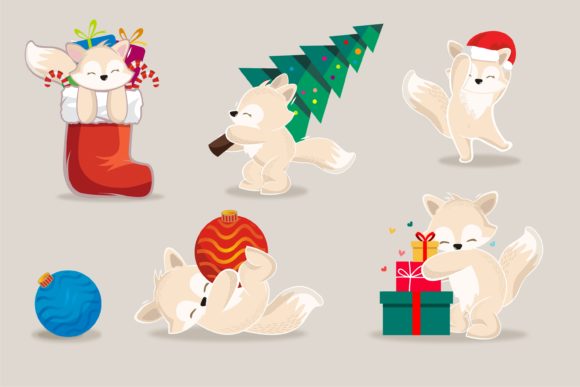 Cute Animal for Christmas Joy Illustrations