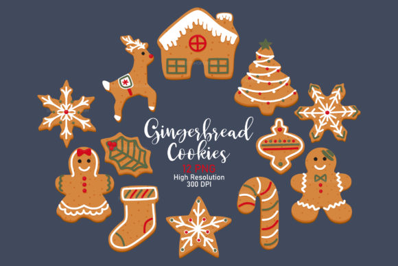 Gingerbread Clip Art for Embroidery Projects