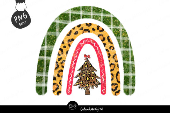 Rainbow Christmas Tree Illustrations