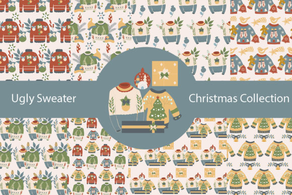 Ugly Christmas Sweater Illustrations for Festive Blog Design
